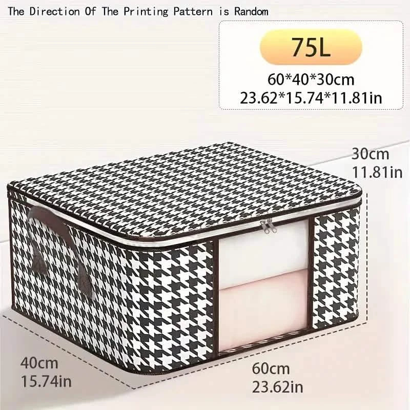 Houndstooth Large Storage Bag DailySale