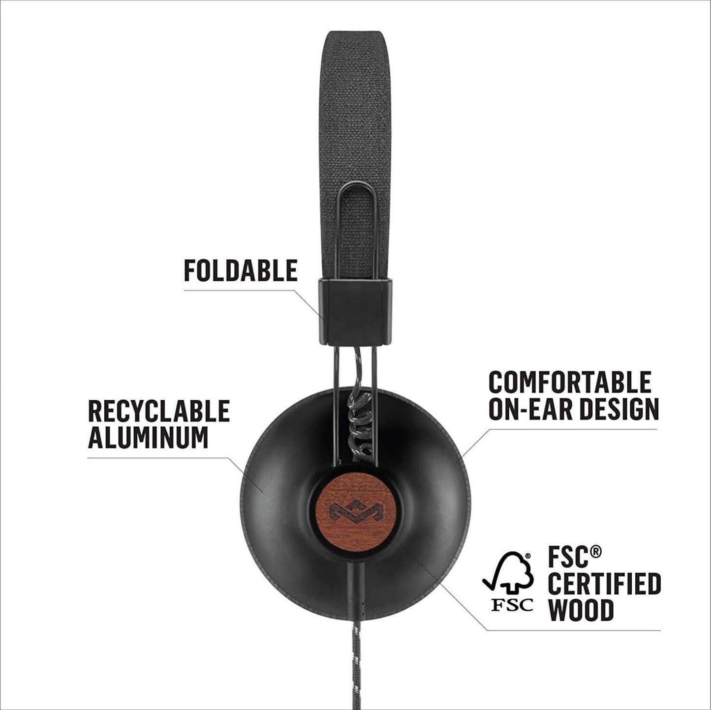 House of Marley Positive Vibration 2 Over-Ear Wired Headphones DailySale