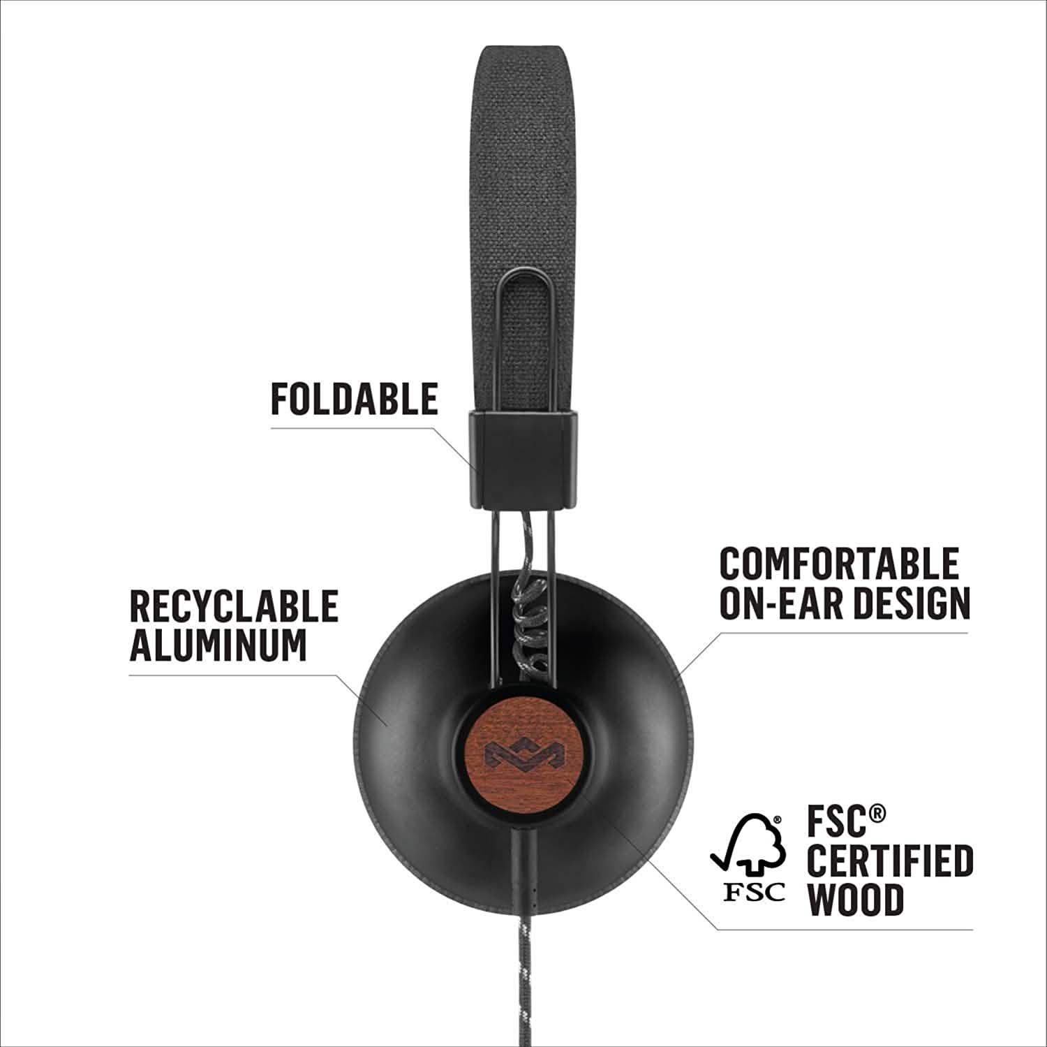 House of Marley Positive Vibration 2 Over-Ear Wired Headphones DailySale