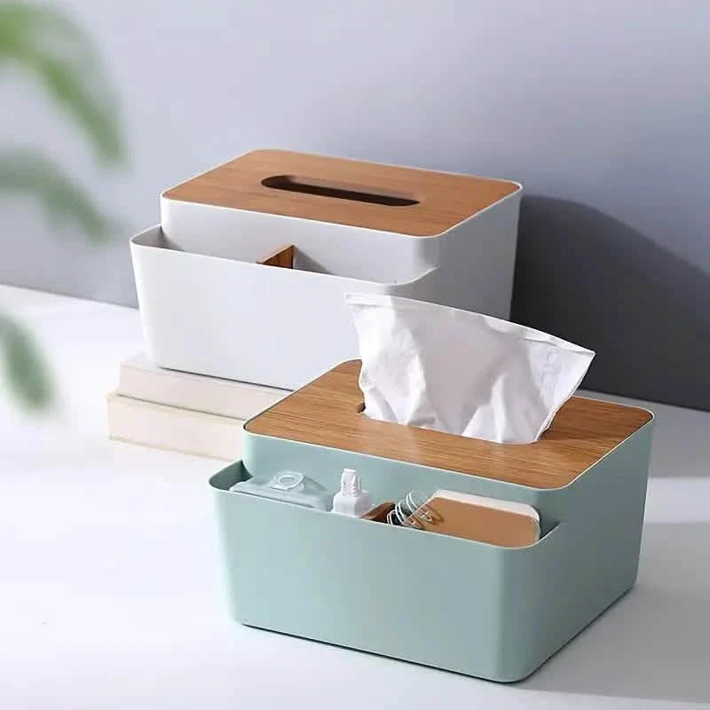 Household Simple Wood Grain Paper Box DailySale
