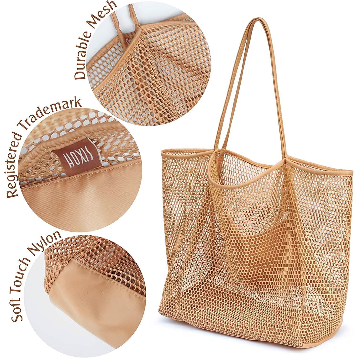 HOXIS Mesh Beach Tote Women's Shoulder Bag DailySale