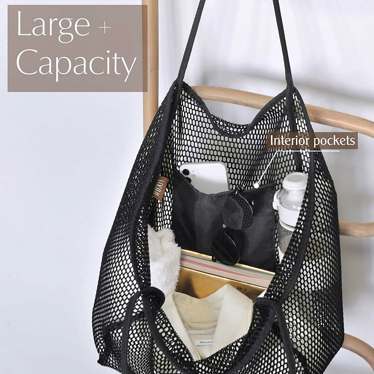 HOXIS Mesh Beach Tote Women's Shoulder Bag DailySale