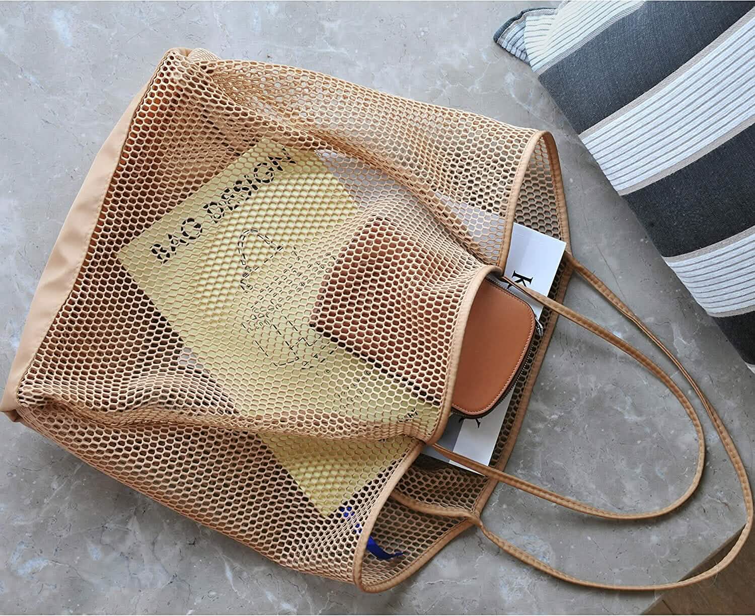 HOXIS Mesh Beach Tote Women's Shoulder Bag DailySale