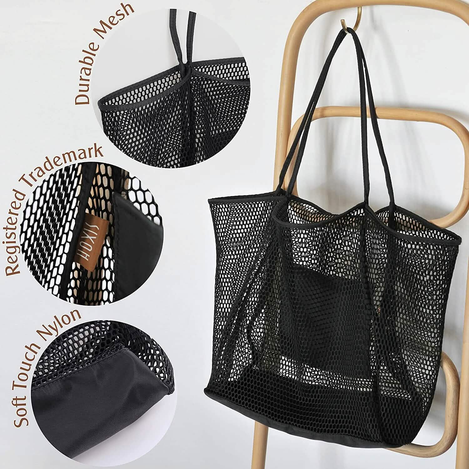 HOXIS Mesh Beach Tote Women's Shoulder Bag DailySale