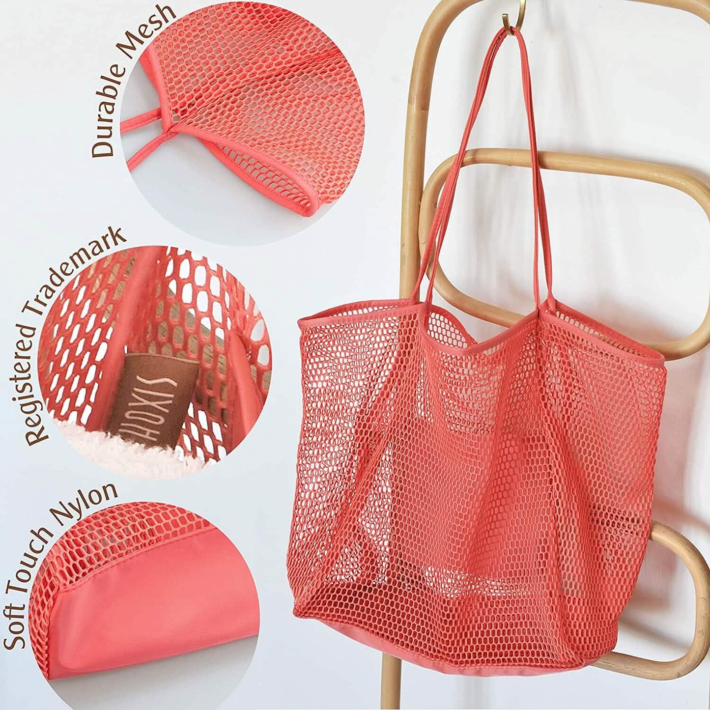 HOXIS Mesh Beach Tote Women's Shoulder Bag DailySale