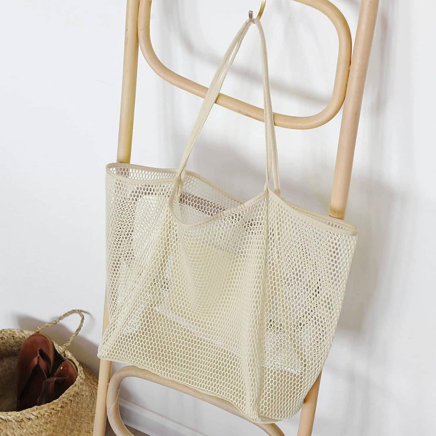 HOXIS Mesh Beach Tote Women's Shoulder Bag DailySale