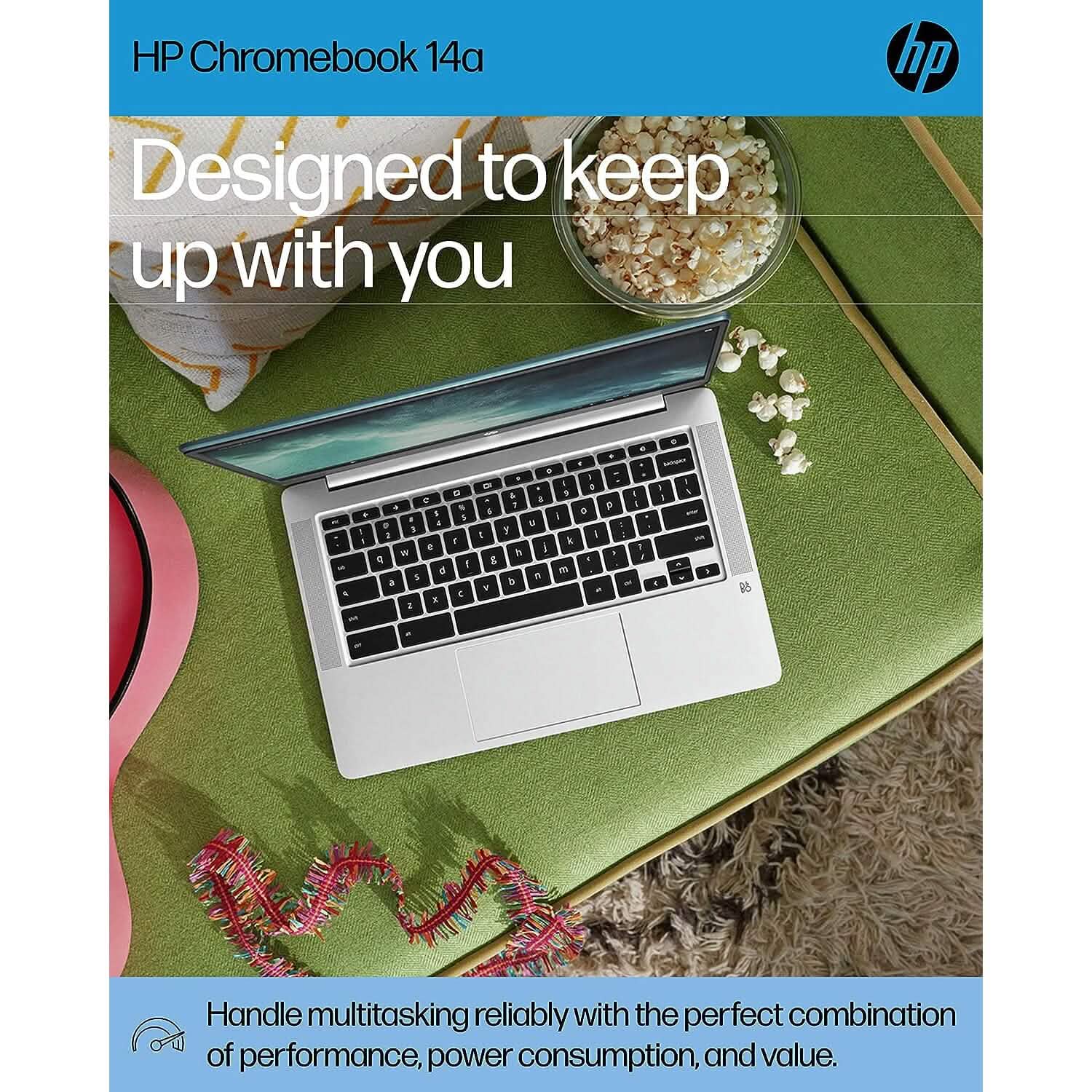 HP 14a-na0220nr, 14" HD Chromebook Intel Celeron N4120, 4GB RAM, 64GB eMMC (Refurbished) DailySale