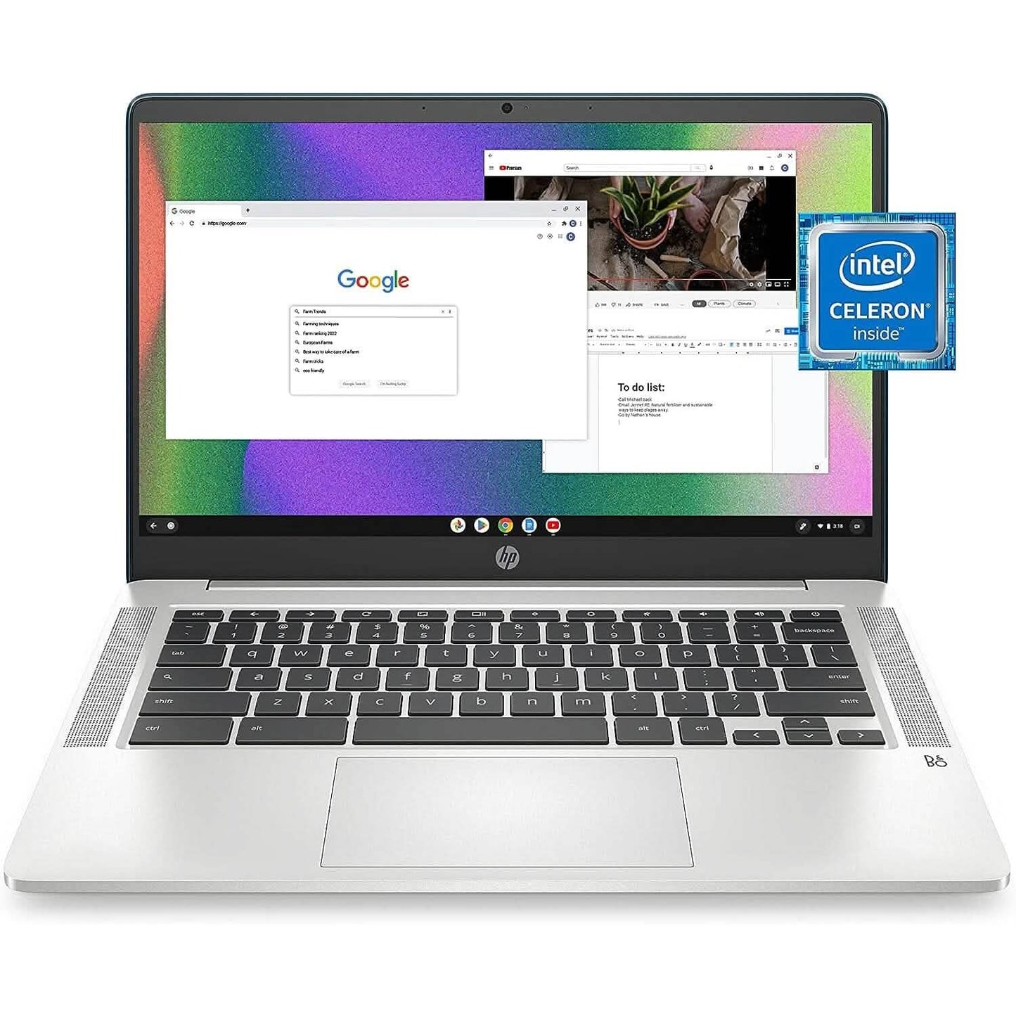 HP 14a-na0220nr, 14" HD Chromebook Intel Celeron N4120, 4GB RAM, 64GB eMMC (Refurbished) DailySale