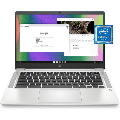 HP 14a-na0220nr, 14" HD Chromebook Intel Celeron N4120, 4GB RAM, 64GB eMMC (Refurbished) DailySale