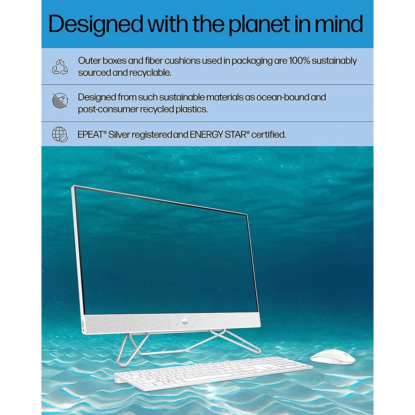HP All-in-One Bundle PC, 23.8" FHD Touchscreen Display, Intel Core i5-1235U 8GB RAM 512GB SSD (Refurbished) DailySale