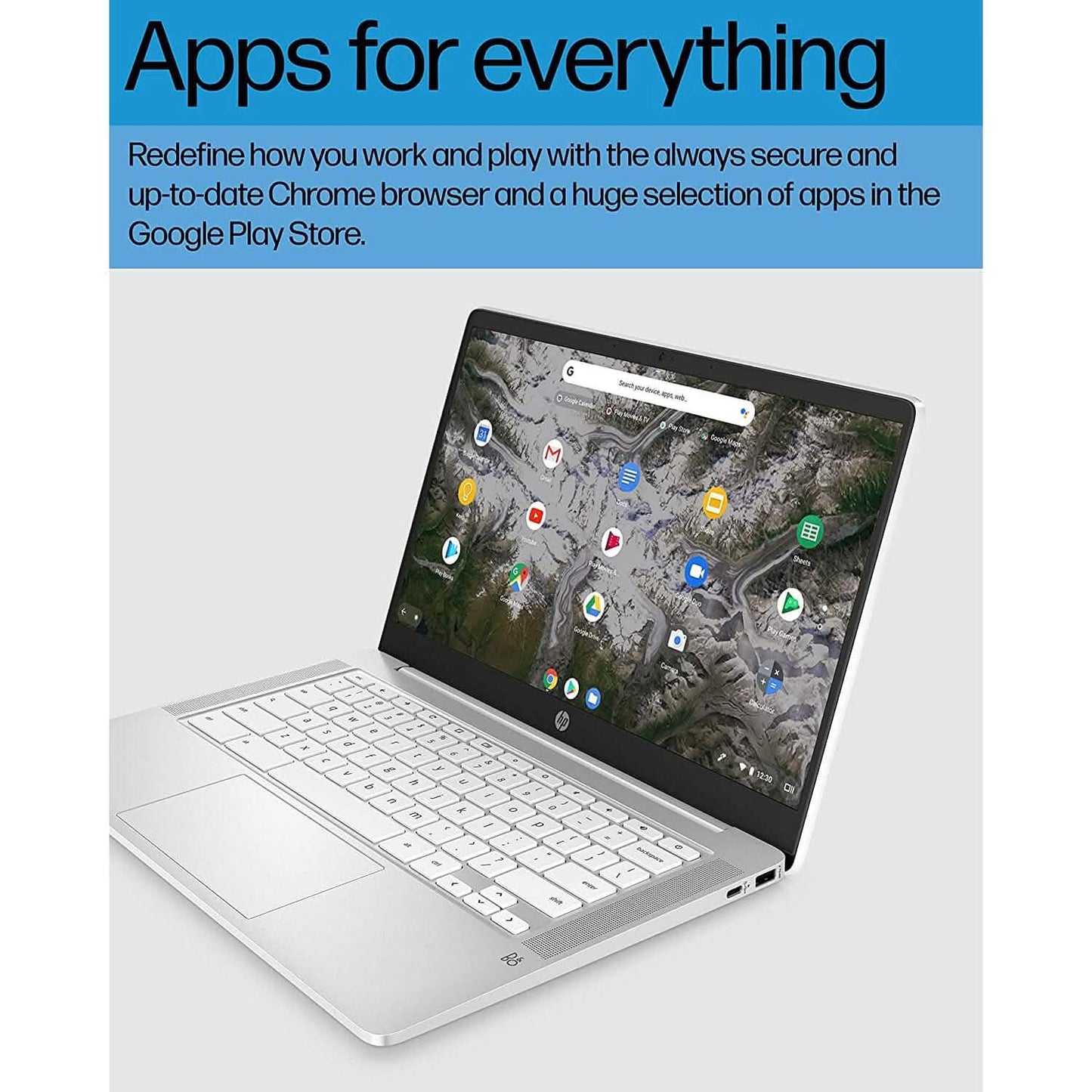 HP Chromebook 14" Laptop Intel Celeron N4120 Processor 4GB RAM 64GB SSD (Refurbished) DailySale