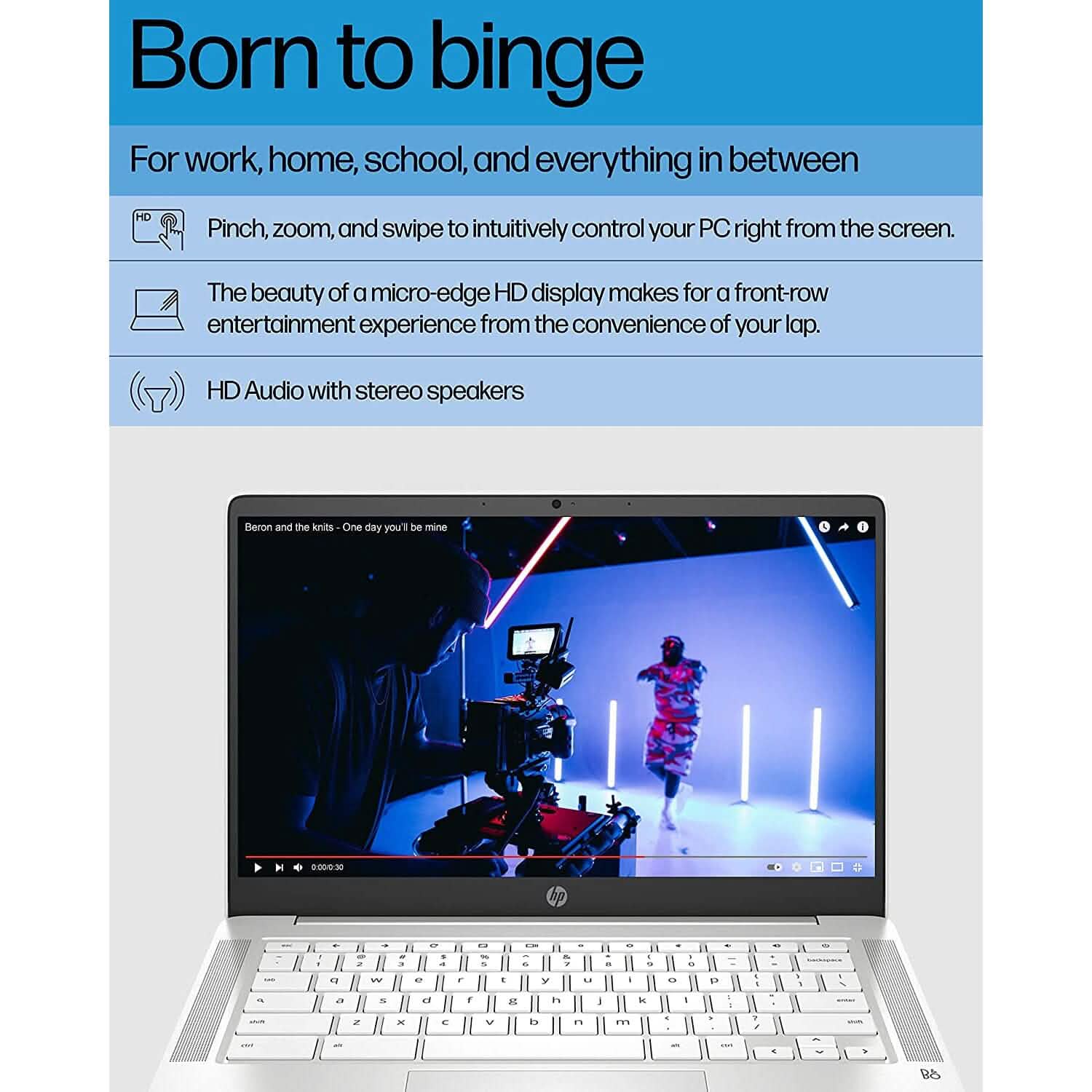 HP Chromebook 14" Laptop Intel Celeron N4120 Processor 4GB RAM 64GB SSD (Refurbished) DailySale