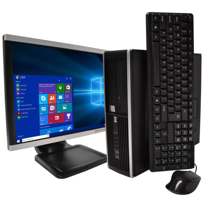 HP Compaq Elite 8100 Desktop Computer PC + 19" Flat Screen Monitor (Refurbished) DailySale