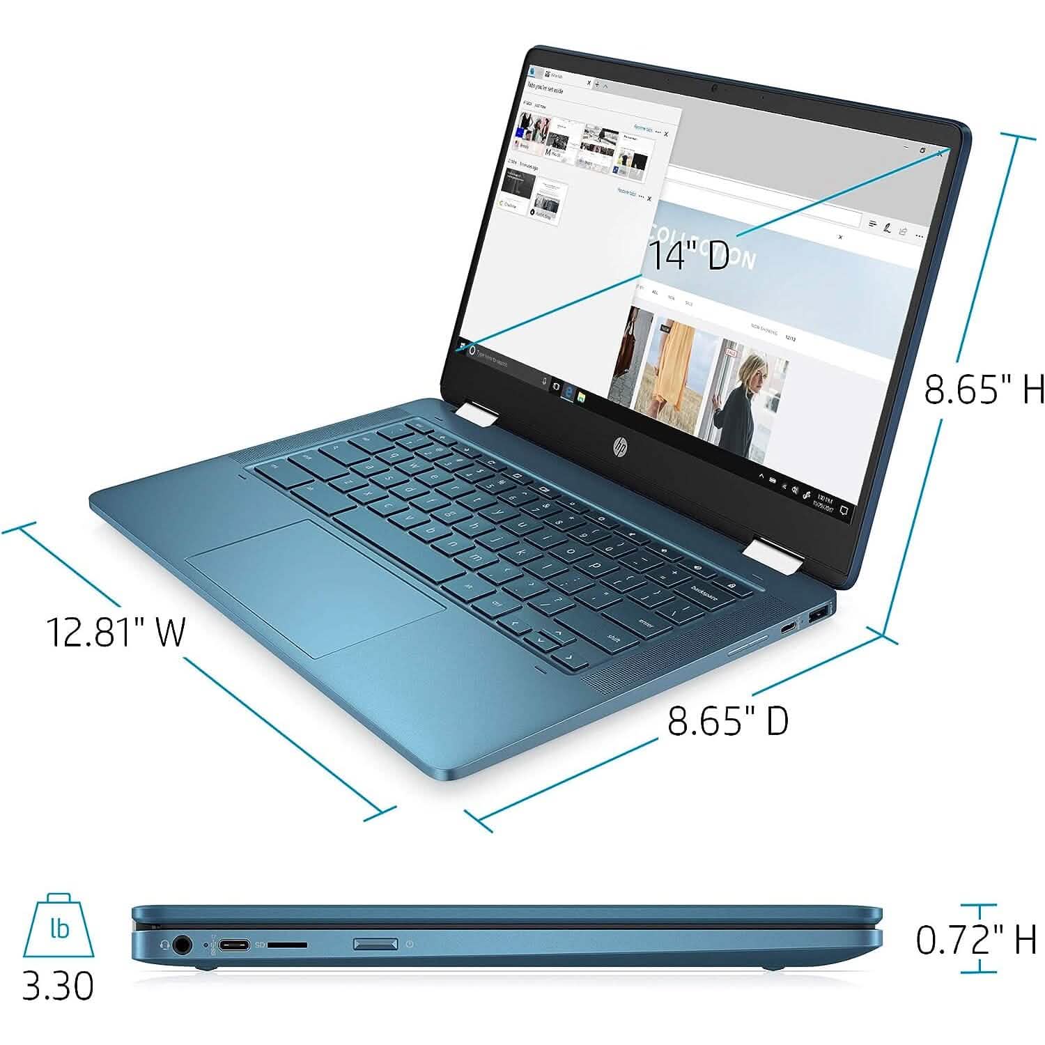 HP Laptop X360 14a Chromebook 14" HD Touchscreen (Refurbished) DailySale