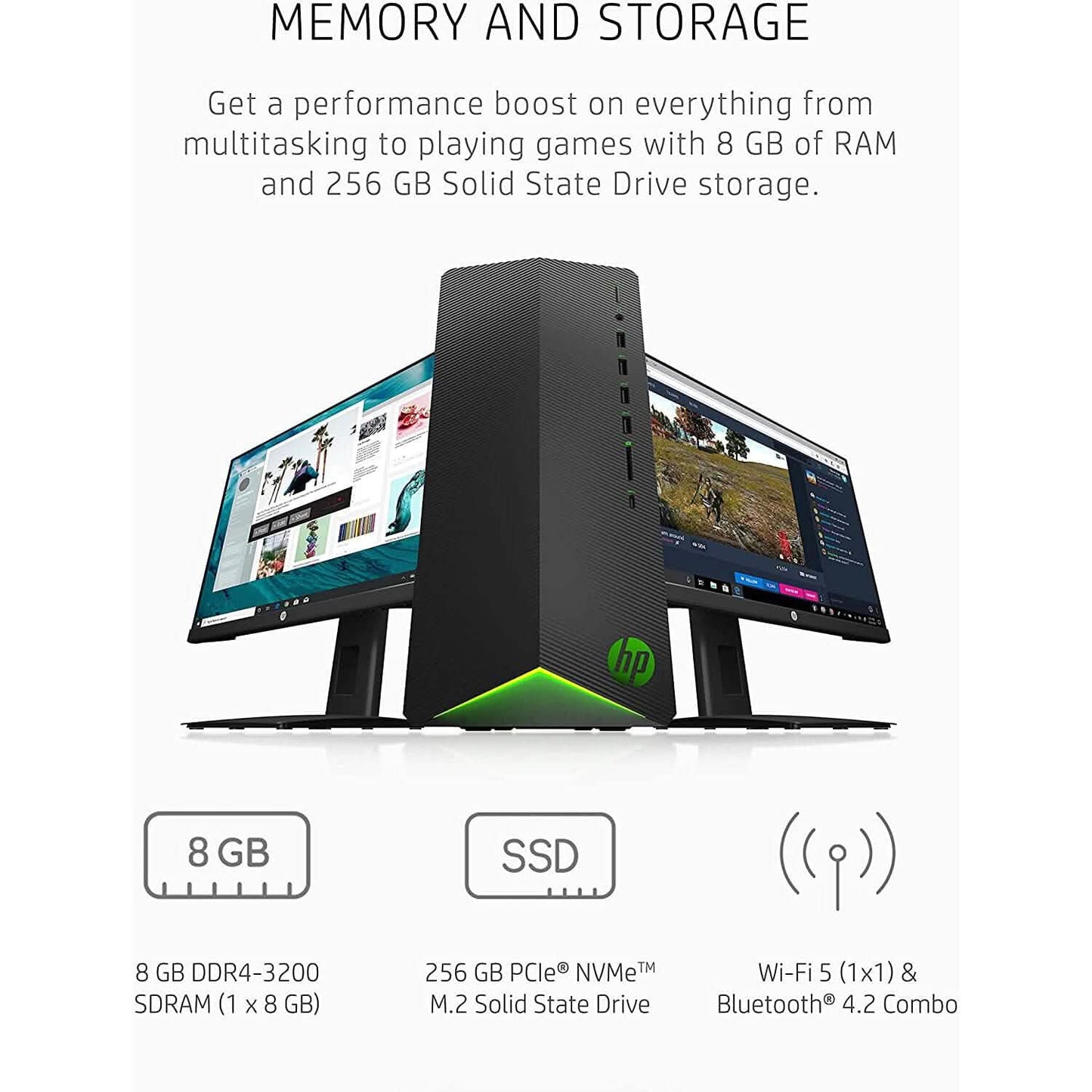 HP Pavilion Gaming PC AMD Ryzen 3 5300G Processor 8GB RAM 256GB SSD (Refurbished) DailySale