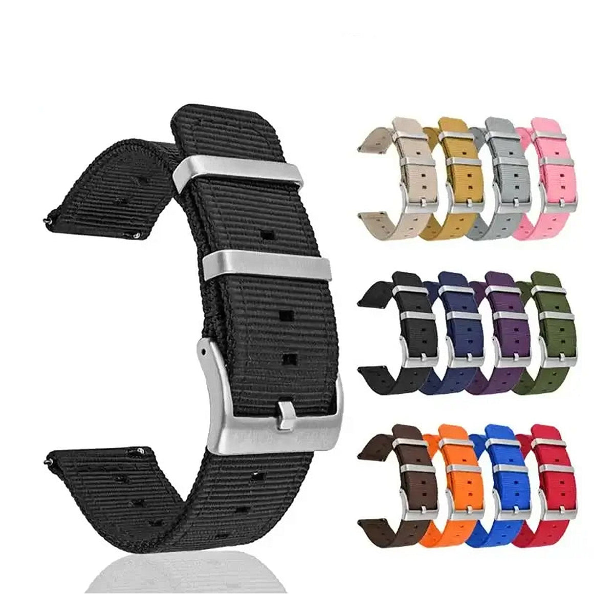 Huawei Watch & Watch GT Two-Piece Nylon Band, Twin Metal Keepers BandsCo Straps