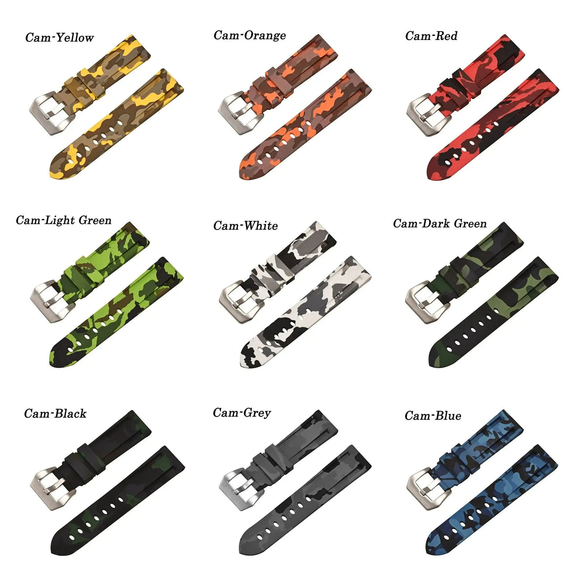 Huawei Watch & Watch GT Camouflage Silicone Buckle Band BandsCo Straps