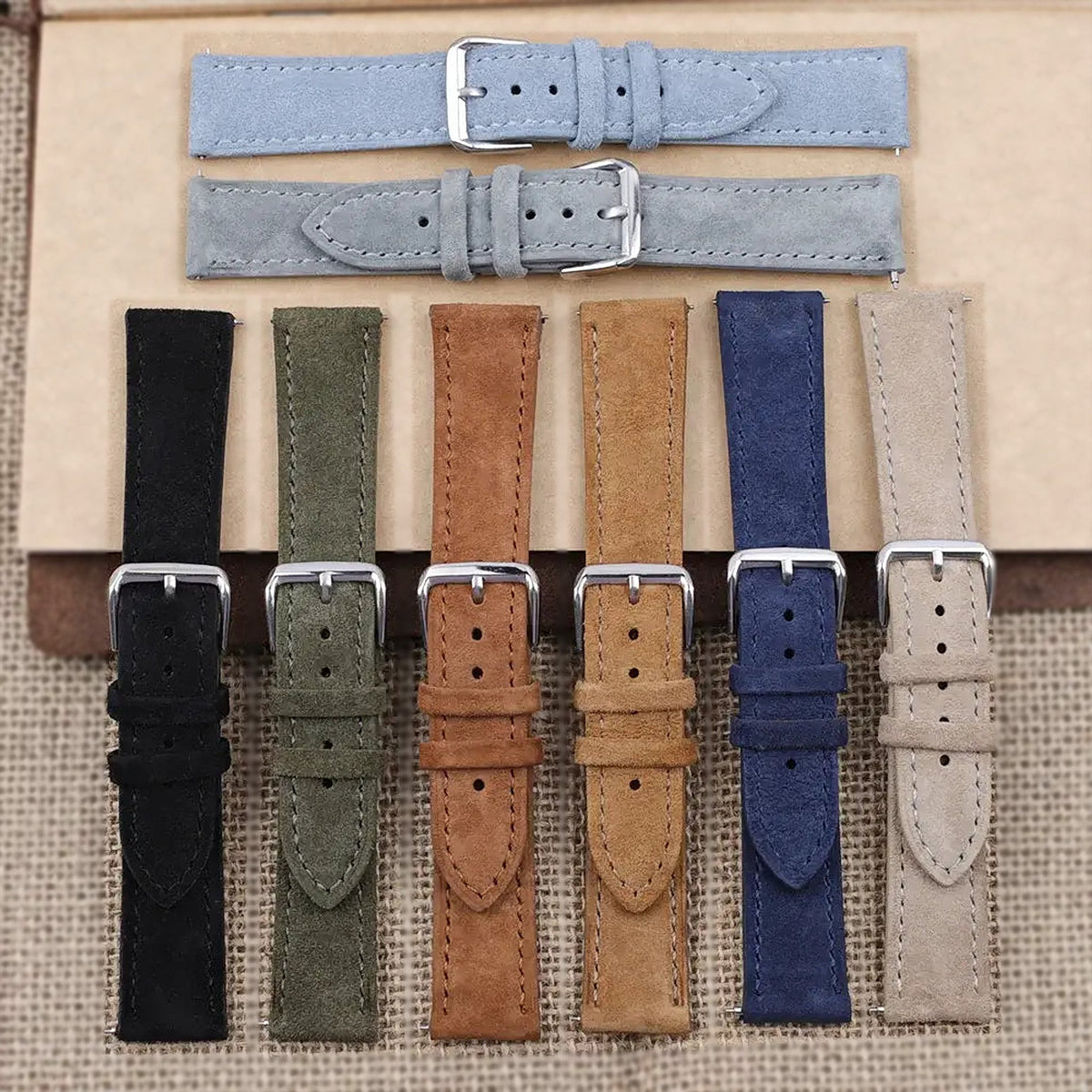 Huawei Watch & Watch GT Suede Leather Band with Stitching BandsCo Straps