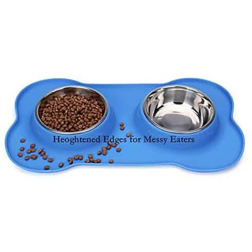 Hubulk 2 Stainless Steel Dog Bowl with No Spill Non-Skid Silicone Mat DailySale