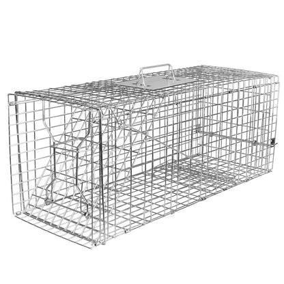 Humane Catch Release Live Animal Collapsible Galvanized Wire Trap Cage DailySale
