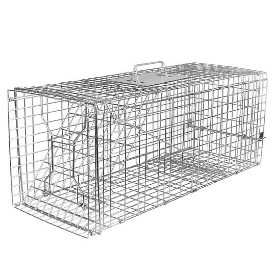 Humane Catch Release Live Animal Collapsible Galvanized Wire Trap Cage DailySale