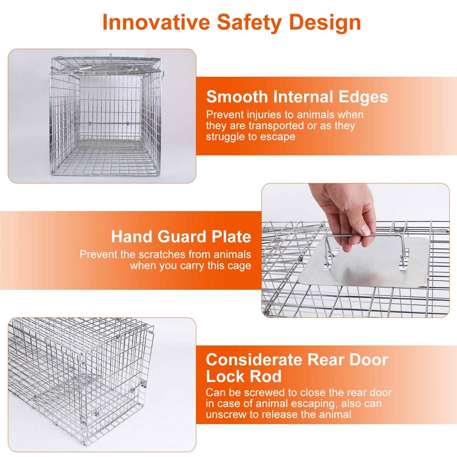 Humane Catch Release Live Animal Collapsible Galvanized Wire Trap Cage DailySale