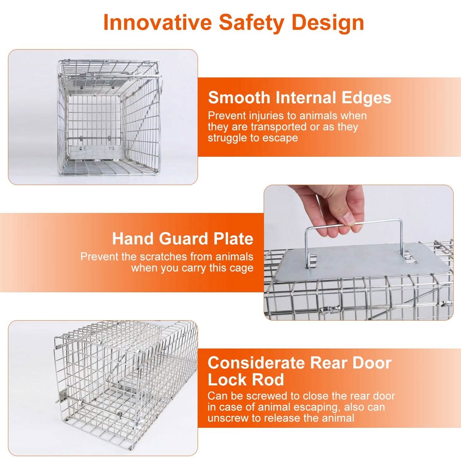 Humane Live Animal Rodent Cage Collapsible Galvanized Wire DailySale