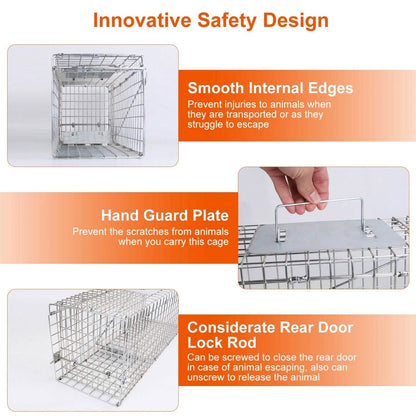 Humane Live Animal Rodent Cage Collapsible Galvanized Wire DailySale