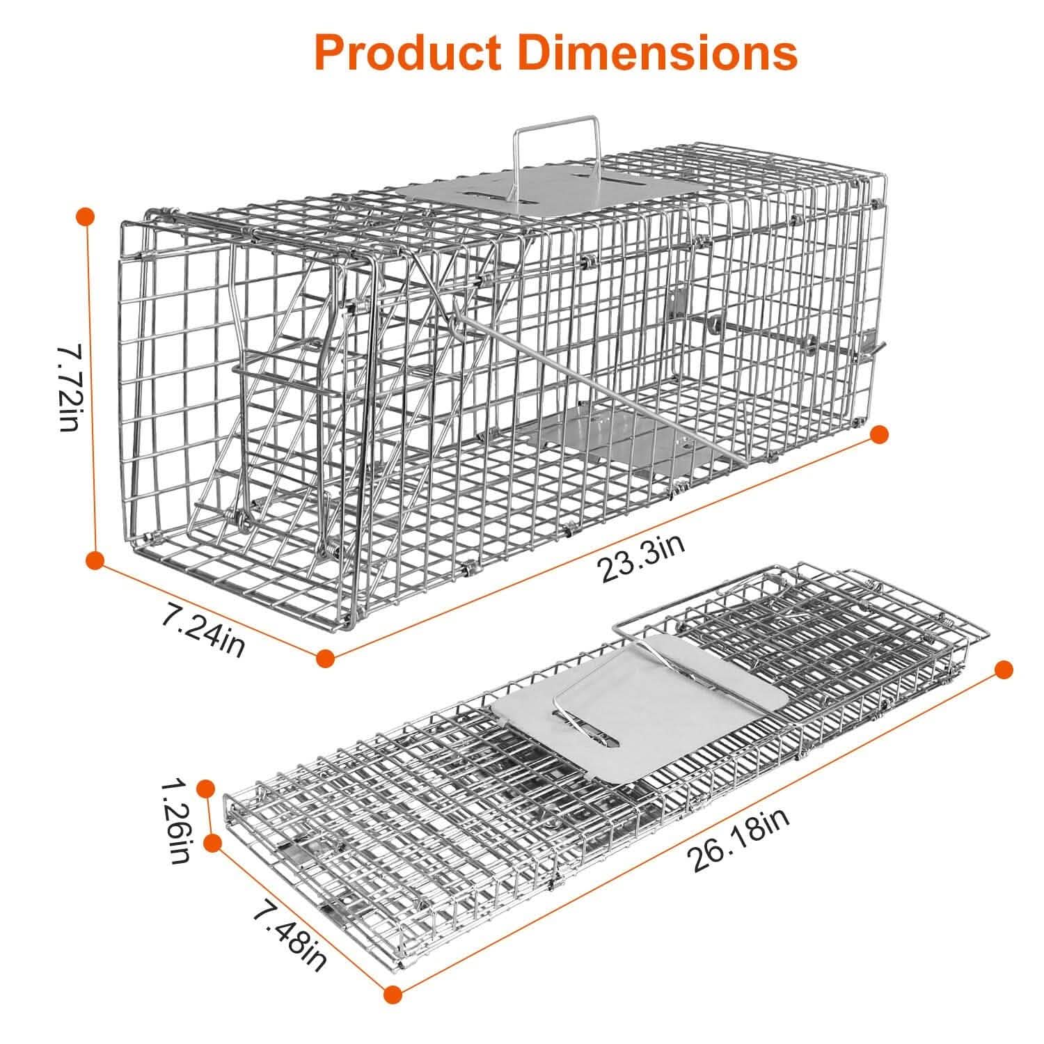 Humane Live Animal Rodent Cage Collapsible Galvanized Wire DailySale