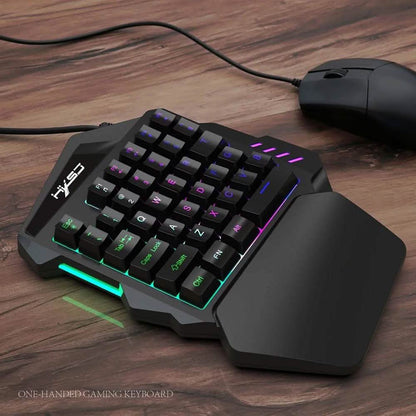 HXSJ J50 One-Handed Gaming Keyboard Mouse Combo DailySale