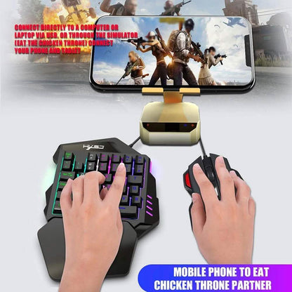 HXSJ J50 One-Handed Gaming Keyboard Mouse Combo DailySale