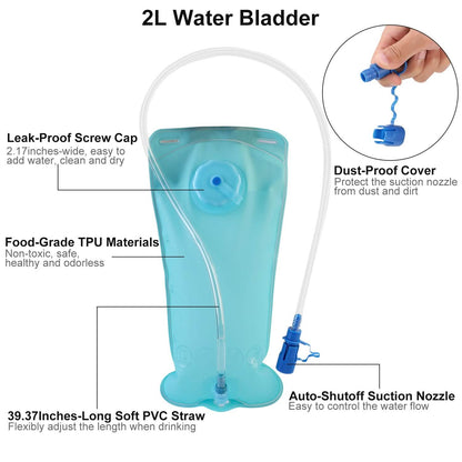 Hydration Backpack Pack with 2L Water Bladder DailySale