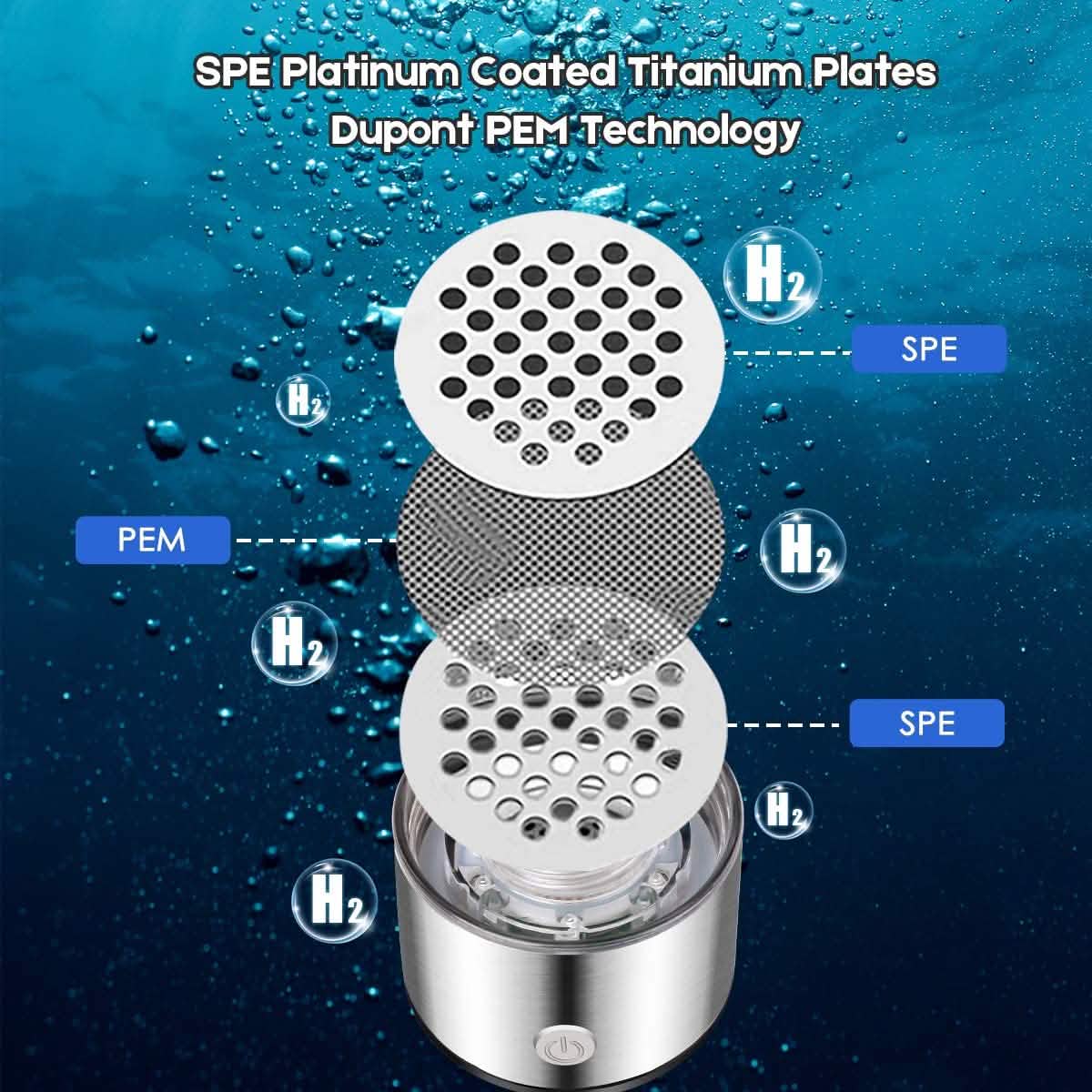 Hydrogen Water Bottle Generator with Inhaler Adapter DailySale