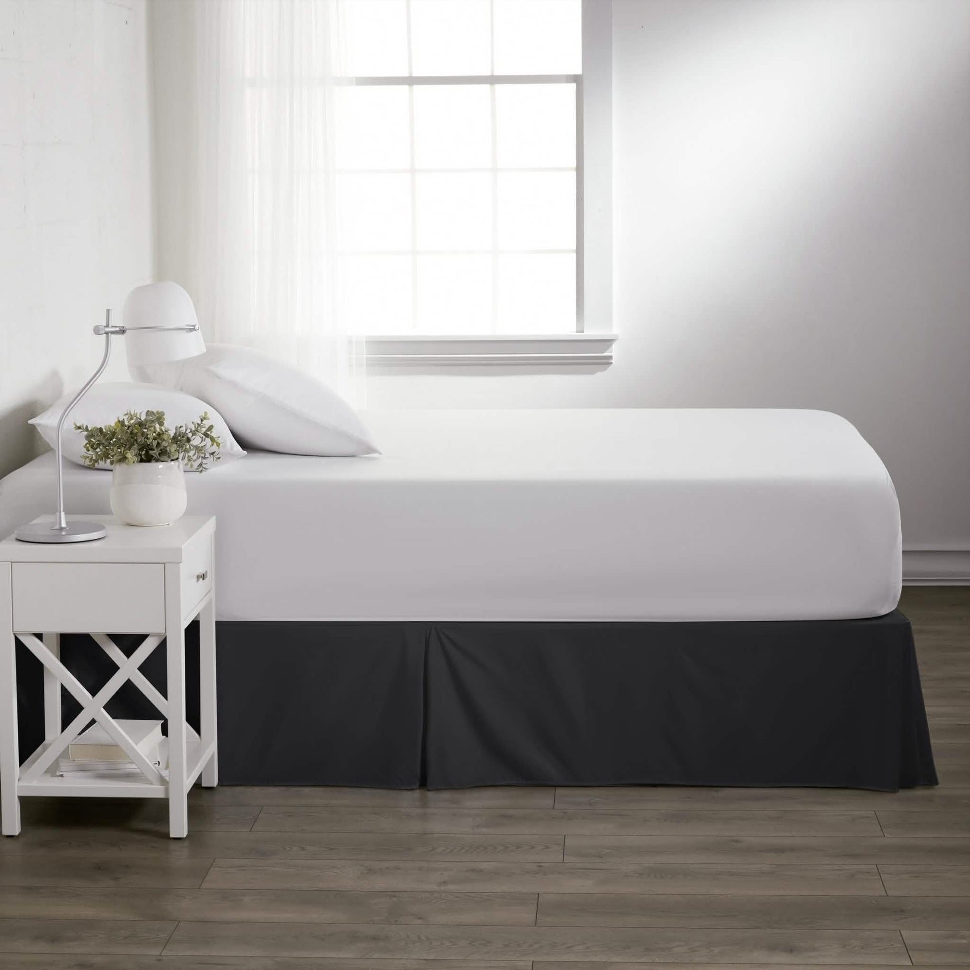 Hypoallergenic Pleated Premium Solid Bed Skirt DailySale