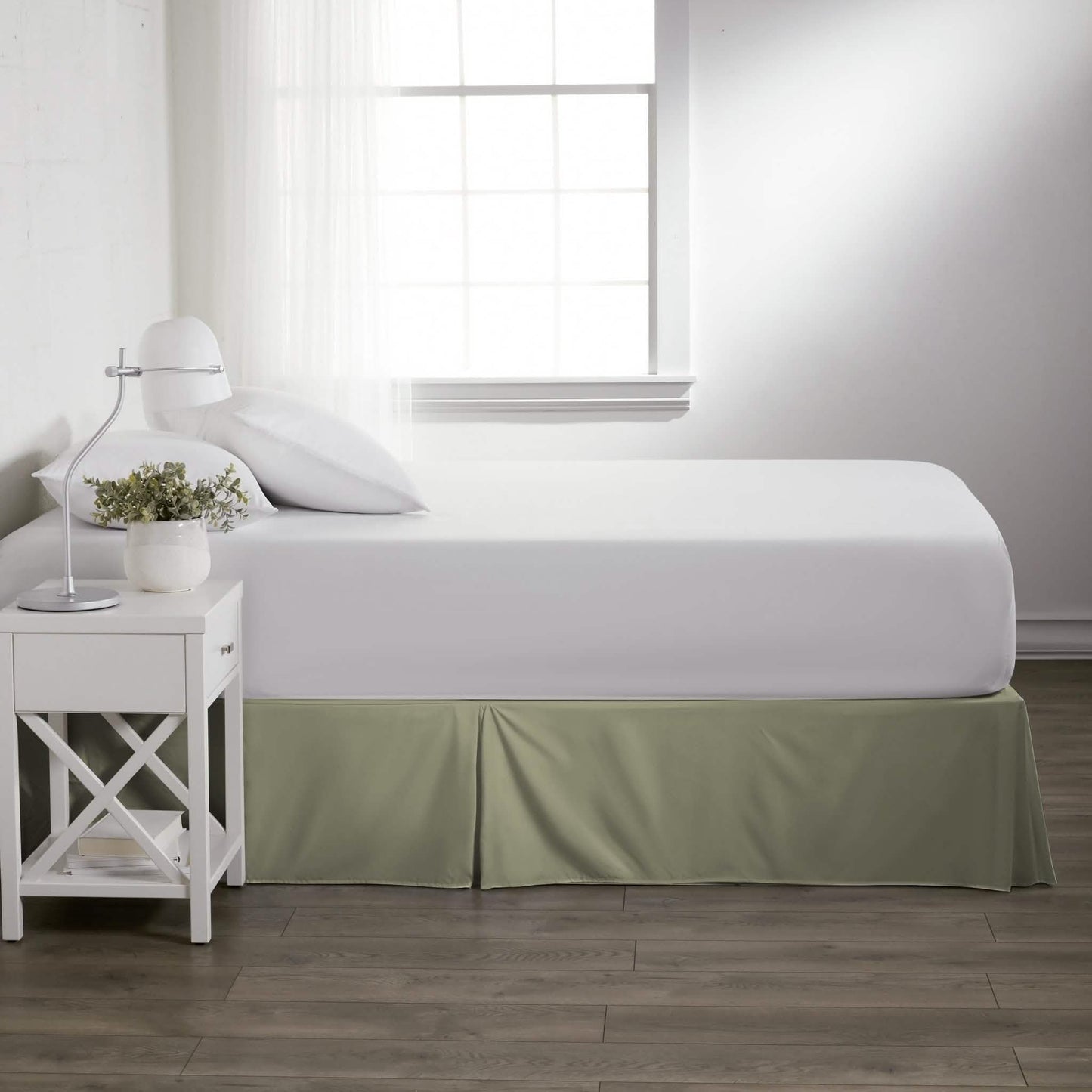 Hypoallergenic Pleated Premium Solid Bed Skirt DailySale