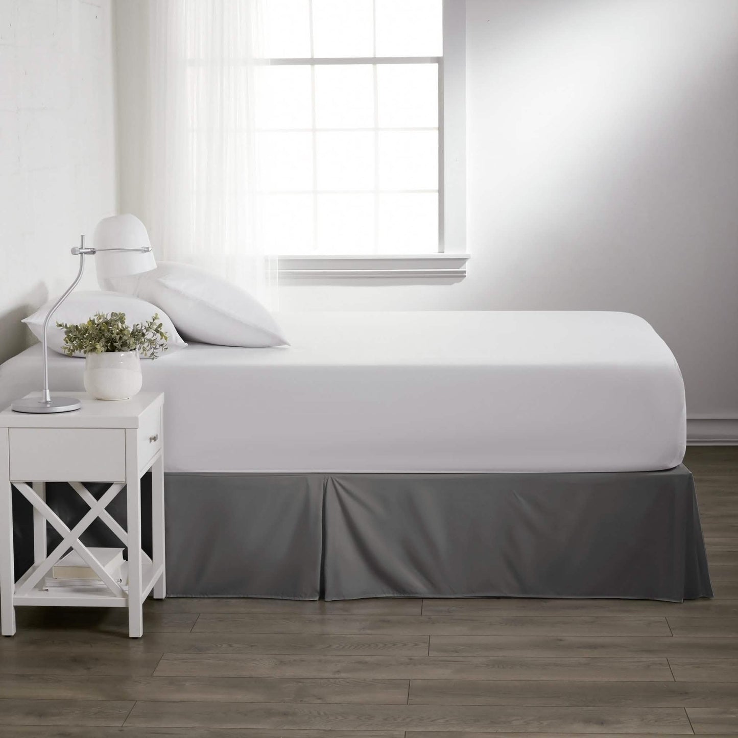 Hypoallergenic Pleated Premium Solid Bed Skirt DailySale