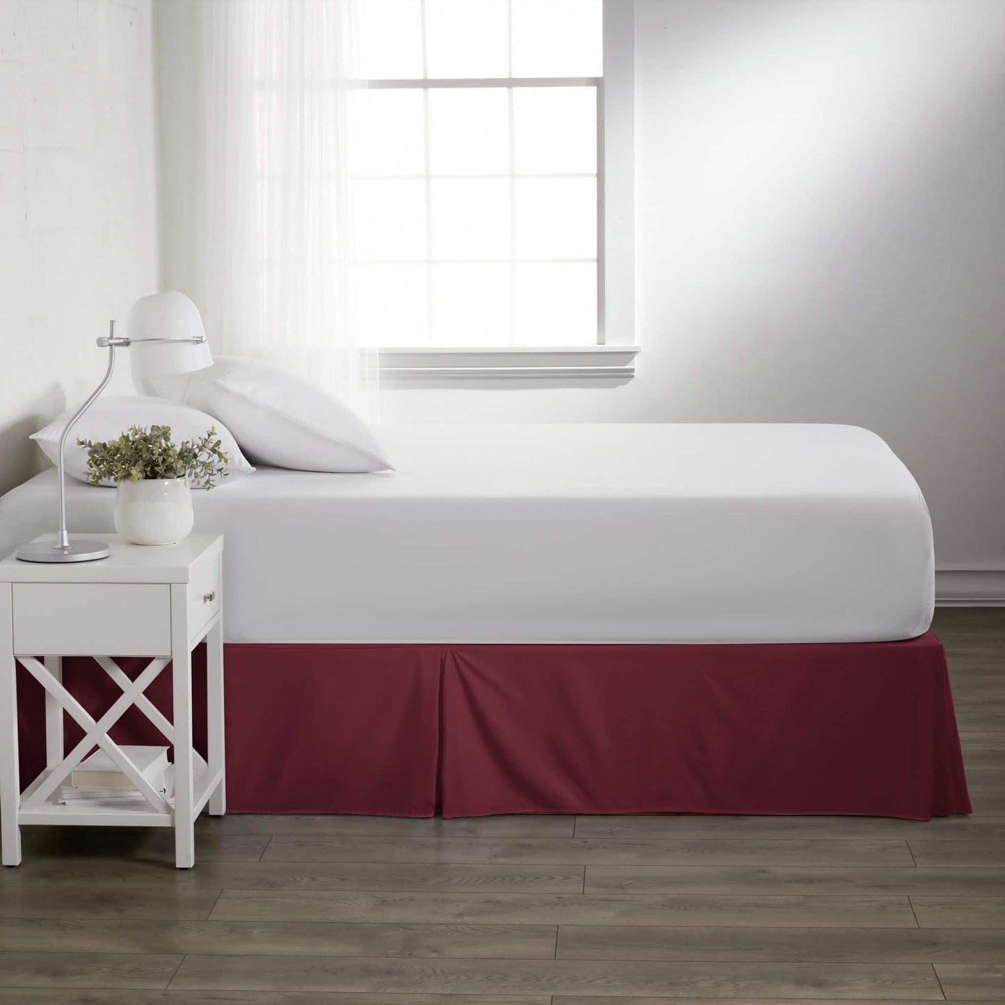 Hypoallergenic Pleated Premium Solid Bed Skirt DailySale