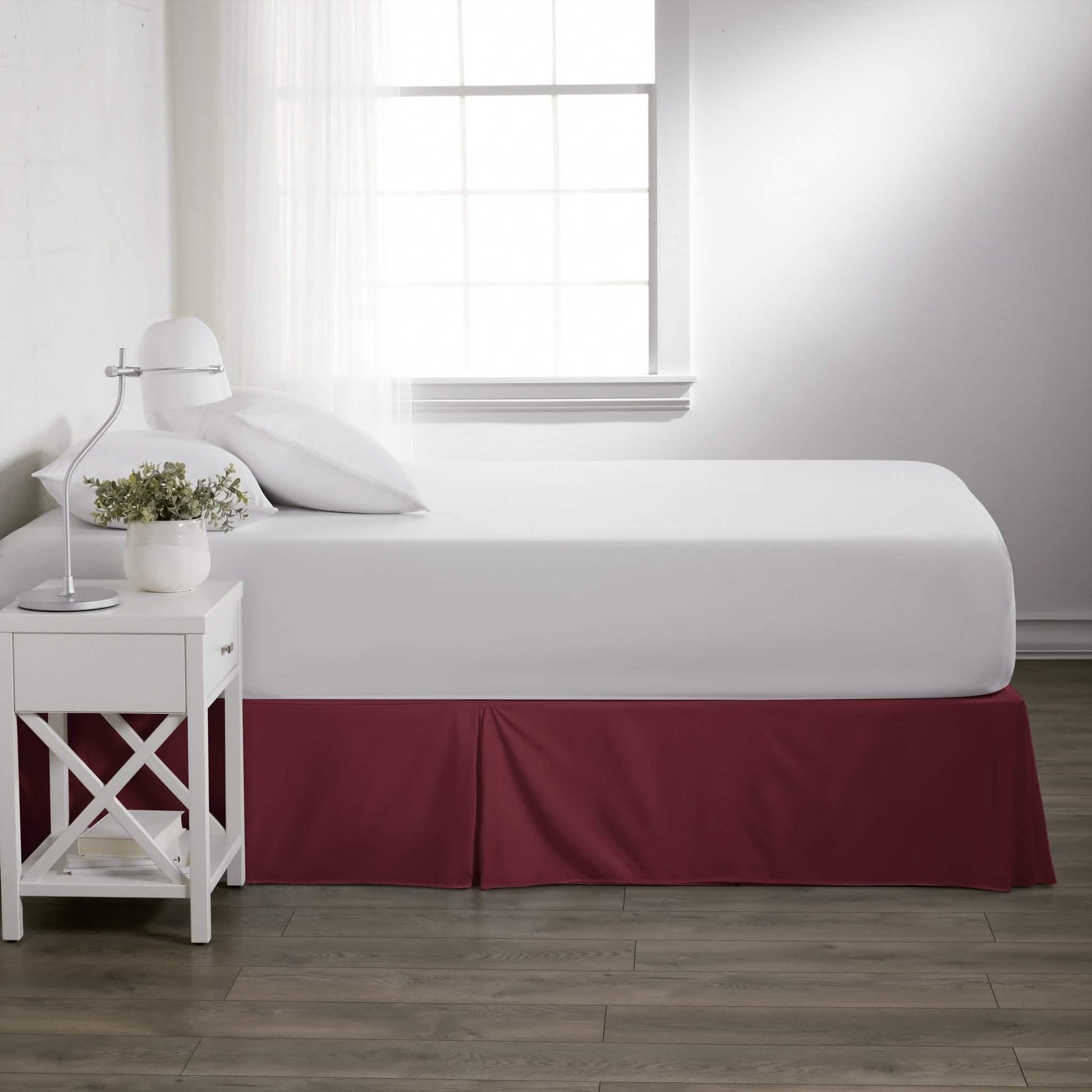 Hypoallergenic Pleated Premium Solid Bed Skirt DailySale