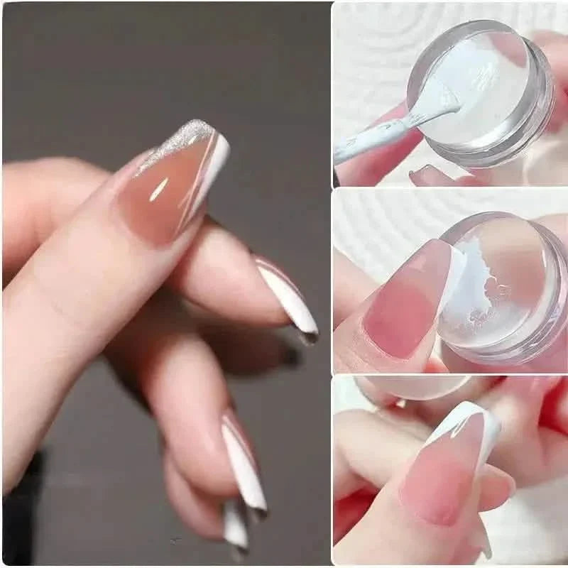 Hypoallergenic Silicone Nail Stamper and Scraper Set for French Manicure Stamping Plate DailySale