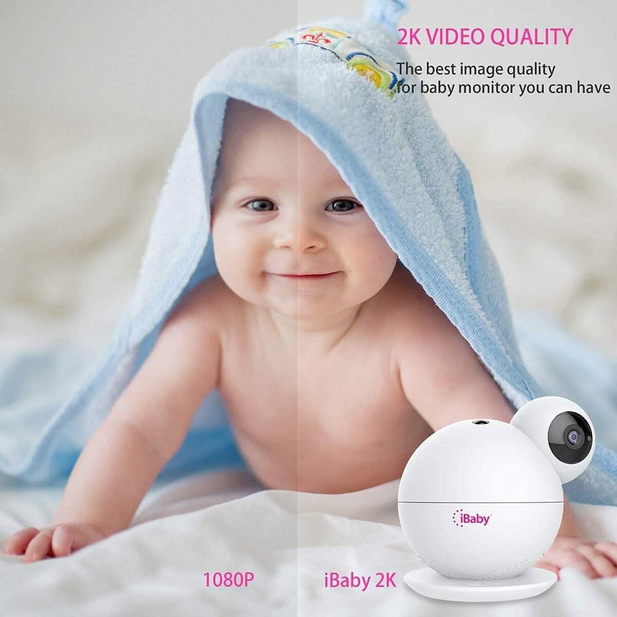 iBaby M8 2K Smart Baby Monitor, 355° Pan 110° Tilt and 2-Way Talk  (Refurbished) DailySale