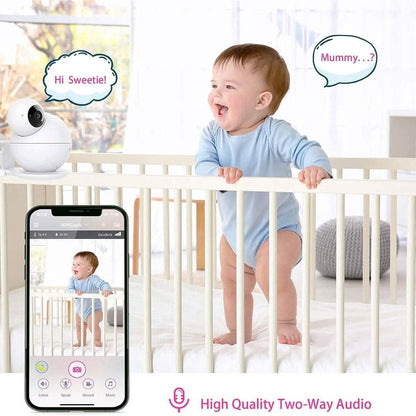 iBaby M8 2K Smart Baby Monitor, 355° Pan 110° Tilt and 2-Way Talk  (Refurbished) DailySale