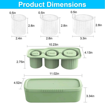 Ice Cube Tray Fit For 20oz/30oz/40oz Stanley Cup Easy Release Silicone Hallow Cylinder DailySale