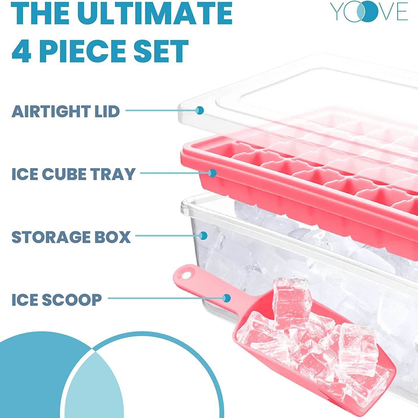 Ice Cube Tray with Lid and Bin DailySale