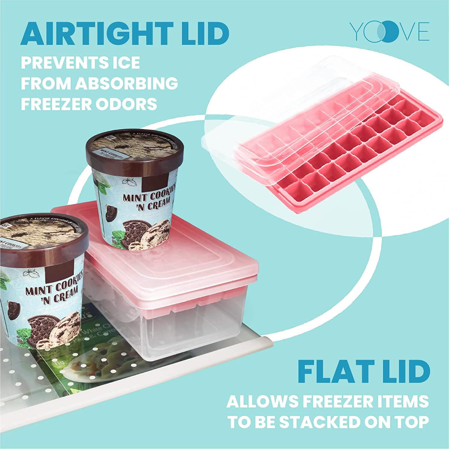 Ice Cube Tray with Lid and Bin DailySale