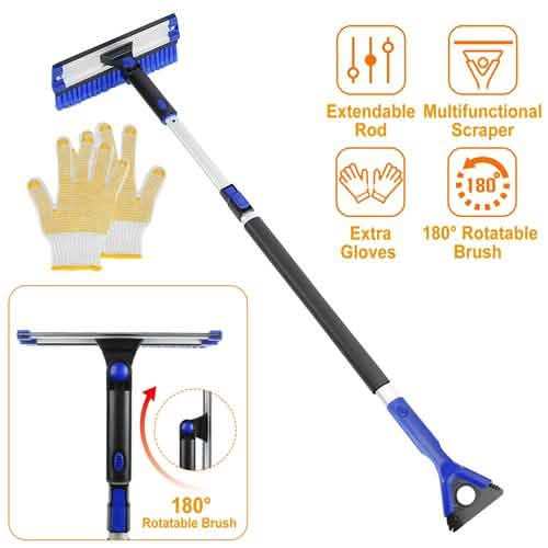Ice Scraper Extendable Telescoping Snow Remover DailySale