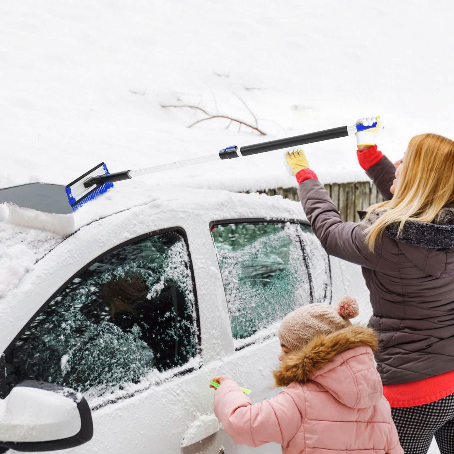 Ice Scraper Extendable Telescoping Snow Remover DailySale