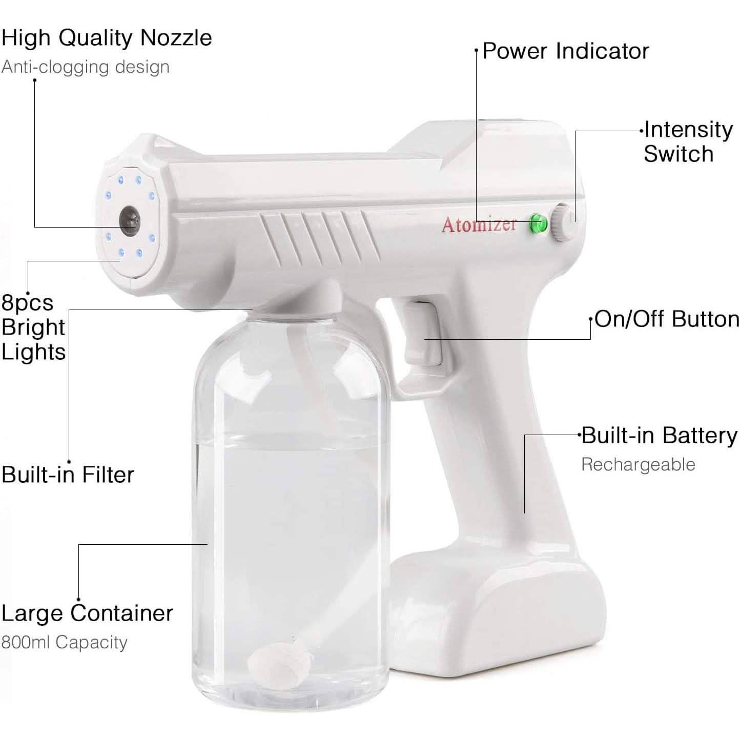 IFLOVE Disinfectant Electrostatic Sprayer Handheld Nano Atomizer DailySale