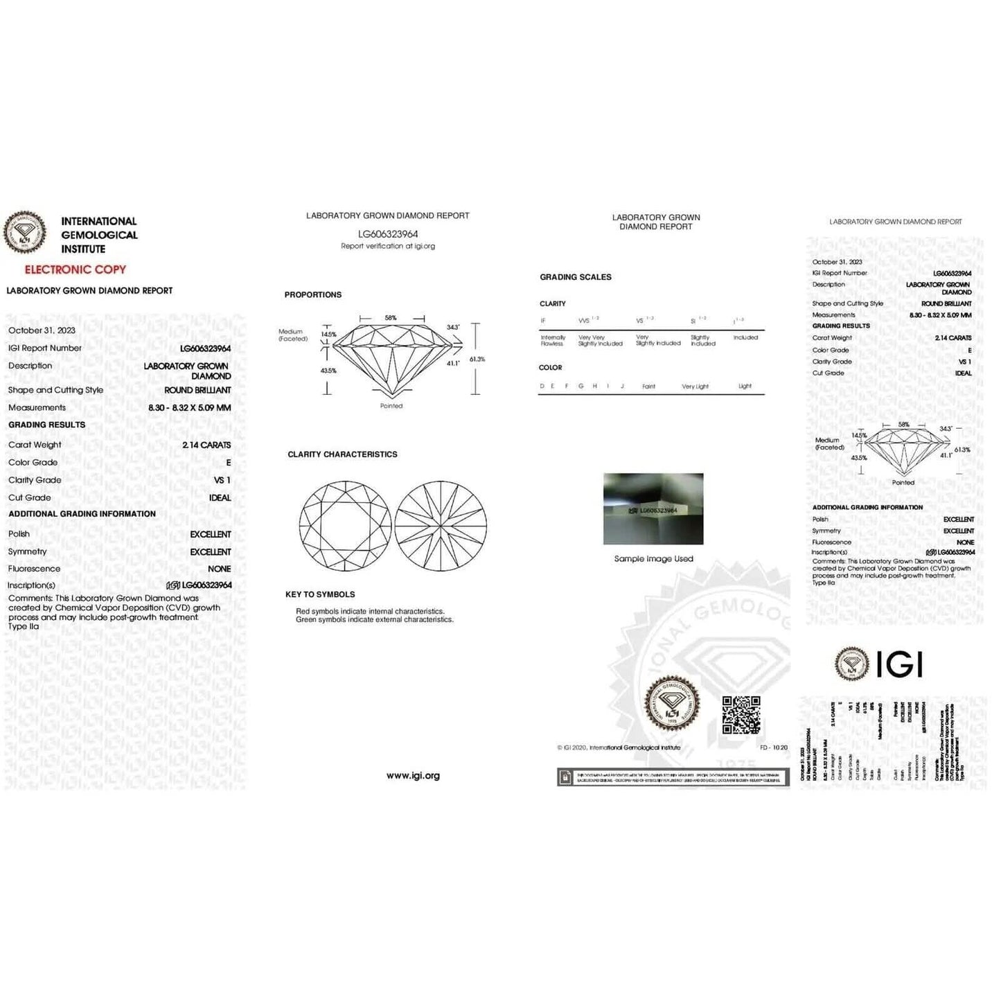 IGI Diamond Engagement Earrings VS1 D Round 4.34 Carat Lab Created Eye Clean DailySale