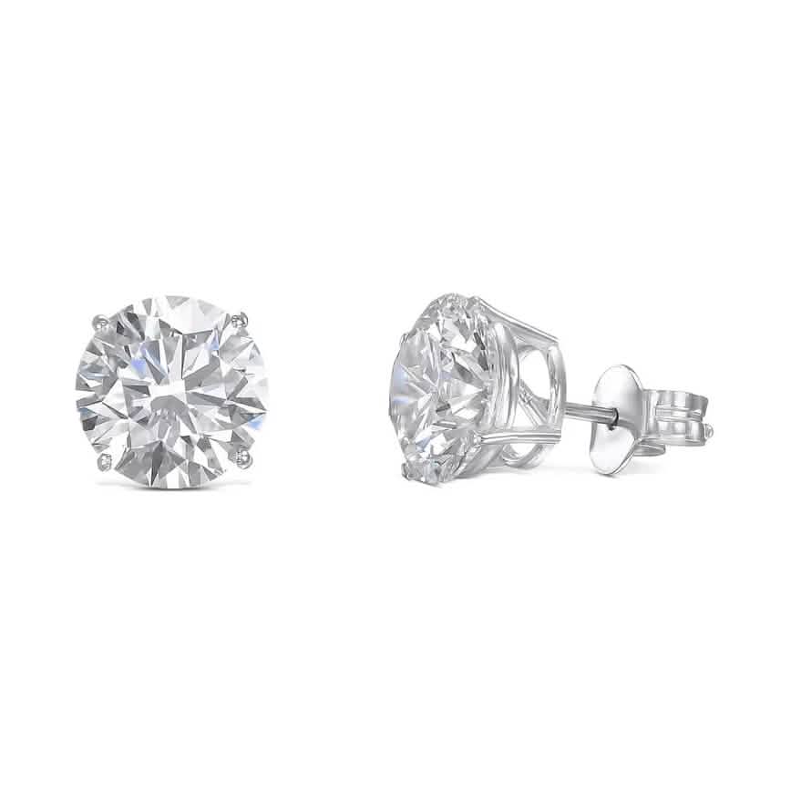 IGI Diamond Engagement Earrings VVS2 E Round 7.54 Ctw Lab Created DailySale