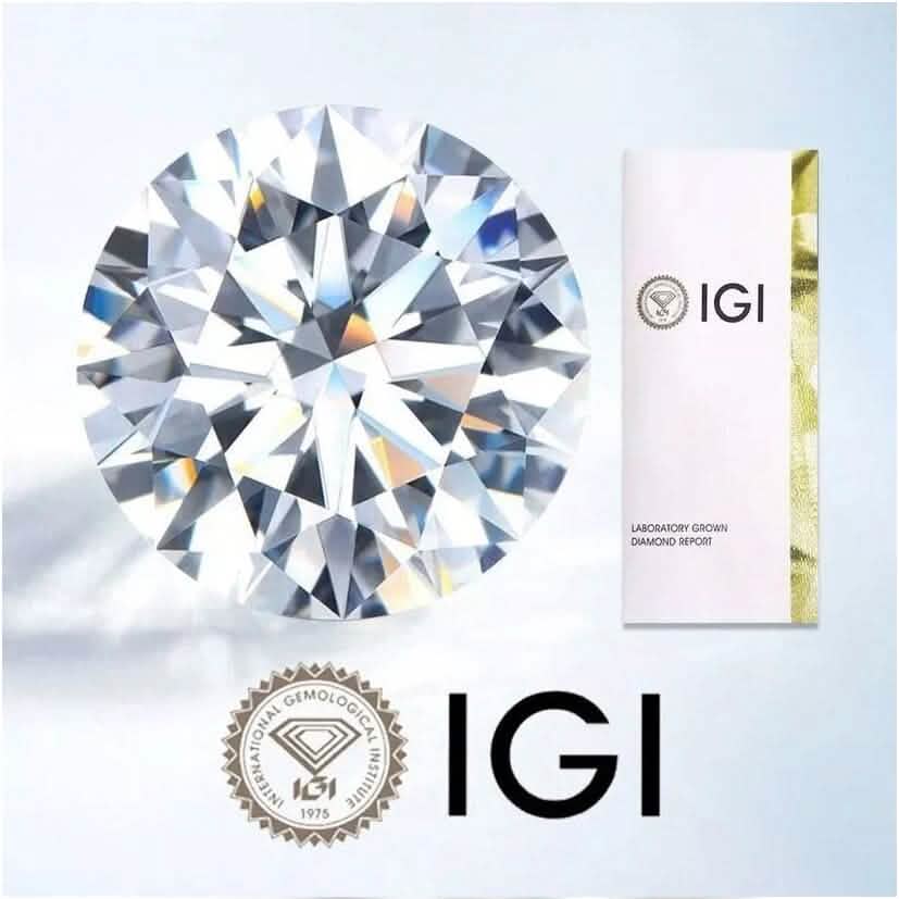 IGI, F/VS1, 3 CT Solitaire Lab-Grown Round Diamond Studs Earring 950 Platinum DailySale